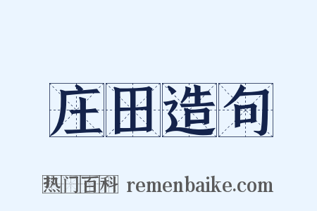 庄田造句是什么意思的图片